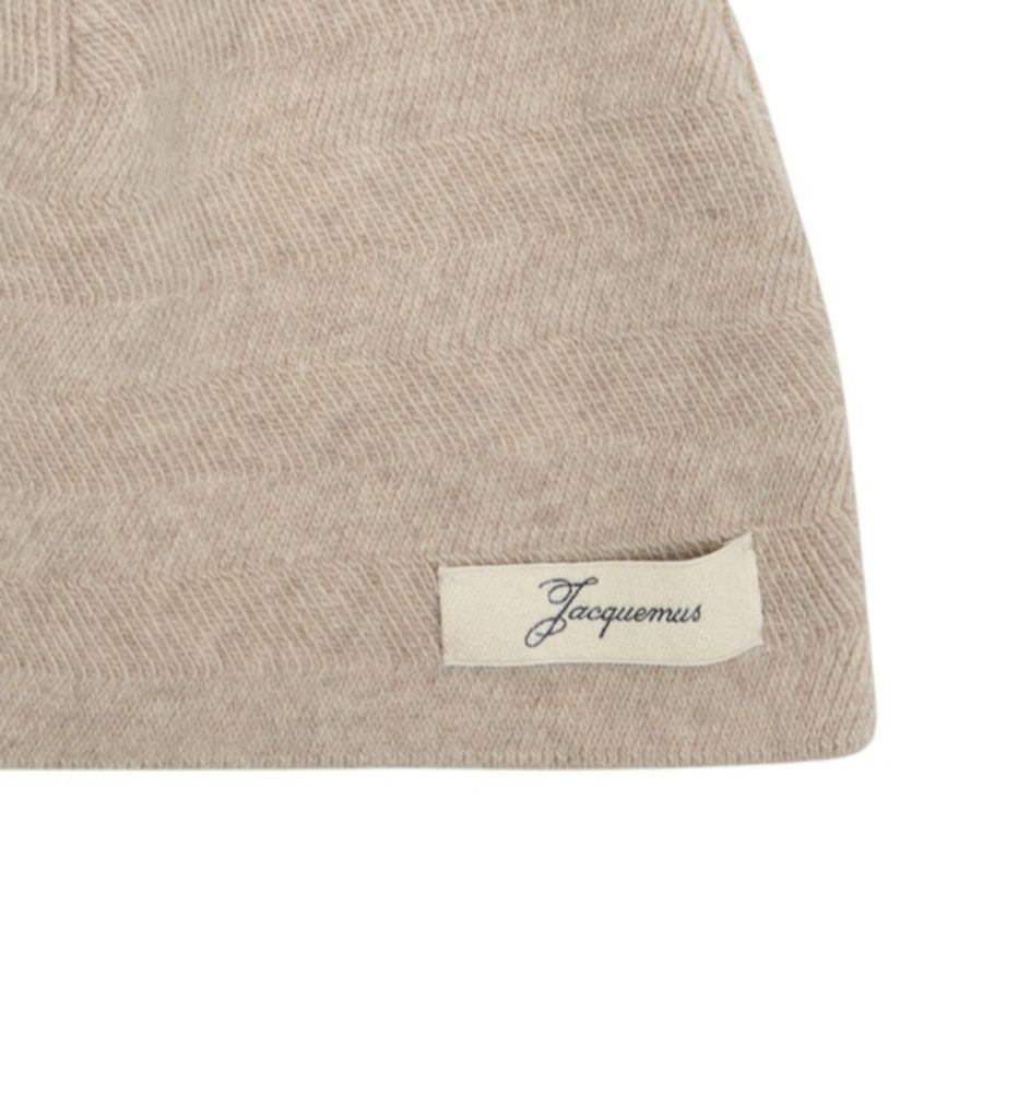 Jacquemus Acu00809ak00286-130 Beanie — Beige Wool Beanies