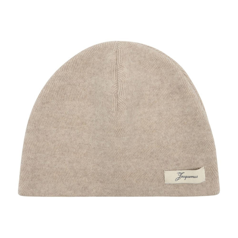 Jacquemus Acu00809ak00286-130 Beanie — Beige Wool Beanies