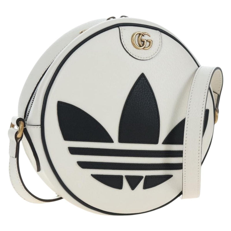 Gucci X Adidas Ophidia Round Leather White Bag