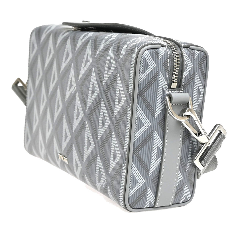 Christian Dior Lingot Messenger Cd Diamond Coated Canvas Gray