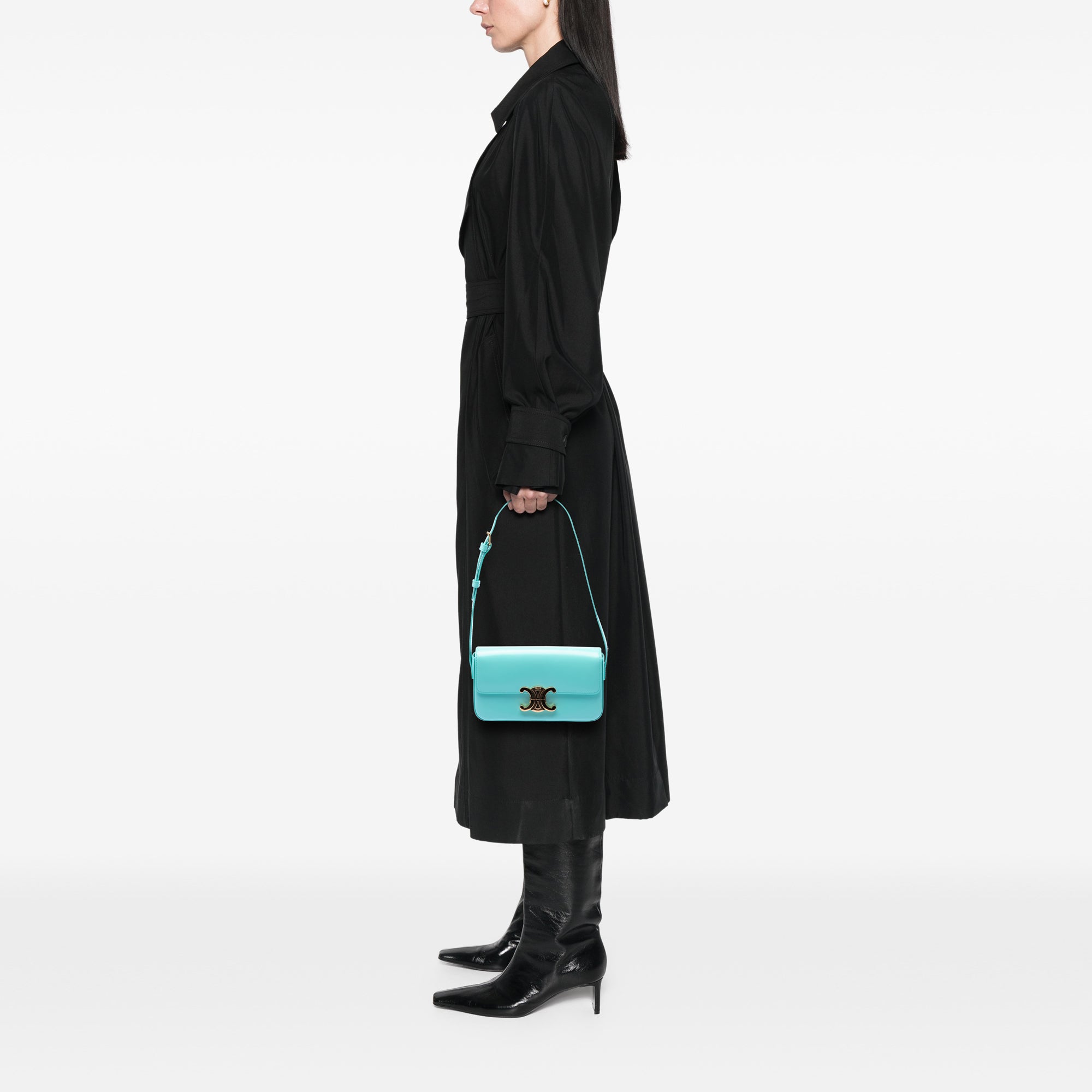 Shiny Calfskin Claude Shoulder Bag - Image 6