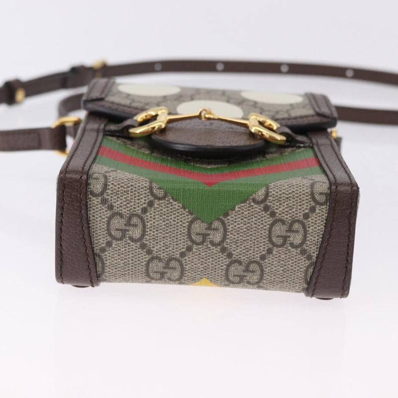 Gucci Horsebit 1955 Printed Gg Coated Canvas Beige Bag