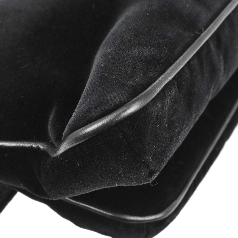 Chanel Giant Mademoiselle Lock Chain Velvet Black Bag