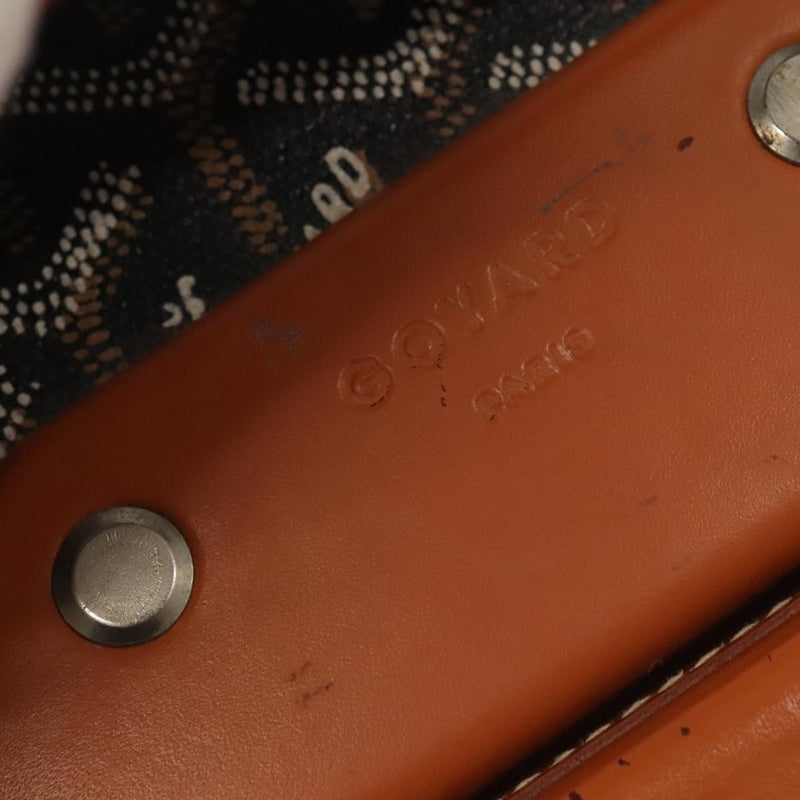 Goyard Bourget Trolley Rolling Luggage Coated Canvas Brown Pvc Bag