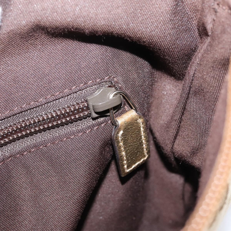 Gucci Zip Messenger Gg Canvas With Perforated Leather Beige