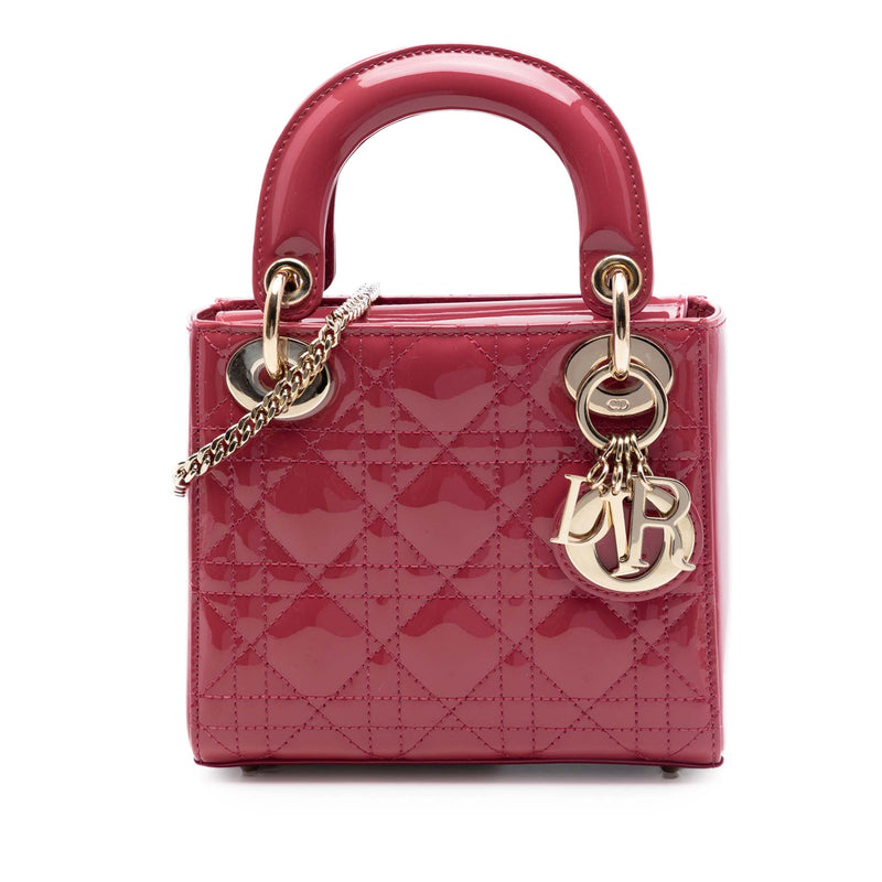 Mini Patent Cannage Lady Dior