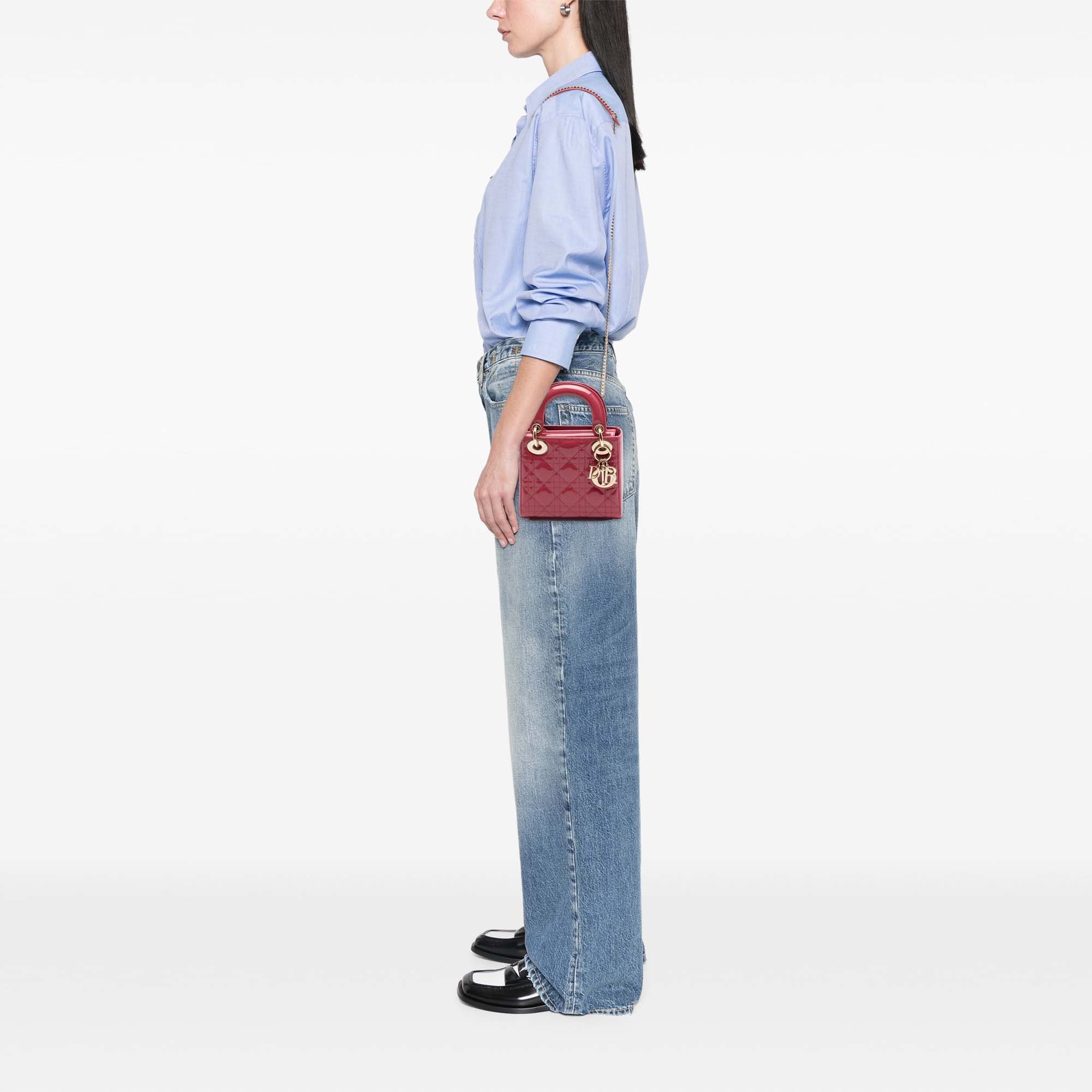 Mini Patent Cannage Lady Dior - Image 7