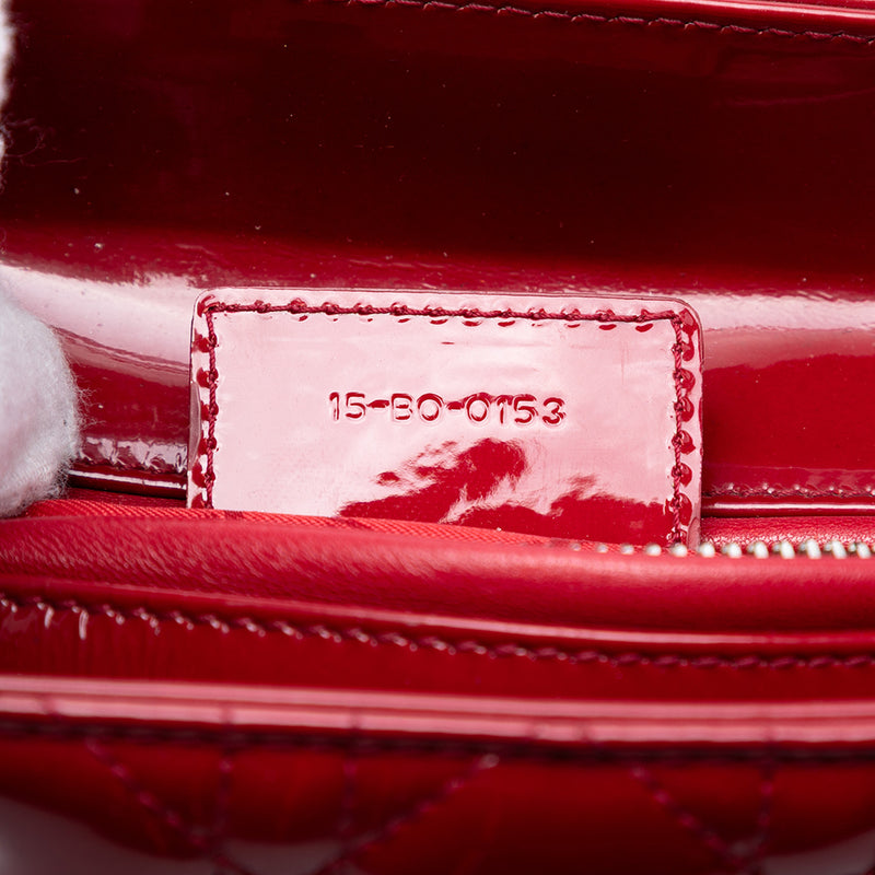 Medium Patent Cannage Lady Dior - Image 6