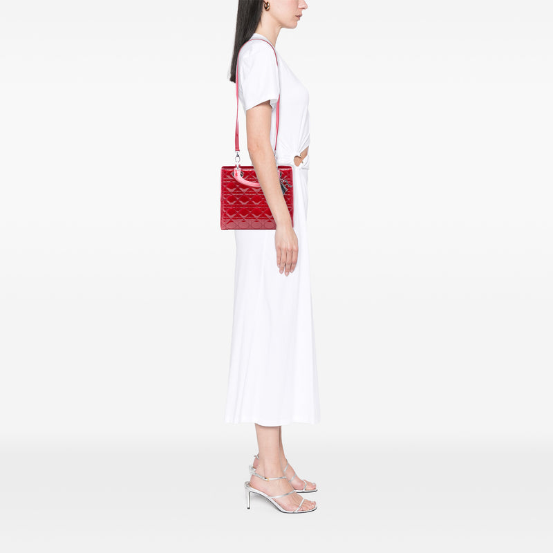 Medium Patent Cannage Lady Dior - Image 7