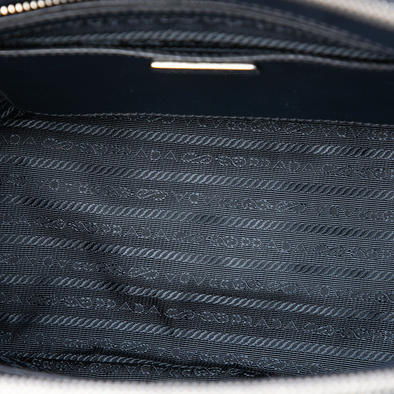 Small Tessuto and City Calf Hand Stitched Galleria Double Zip Satchel - Image 4