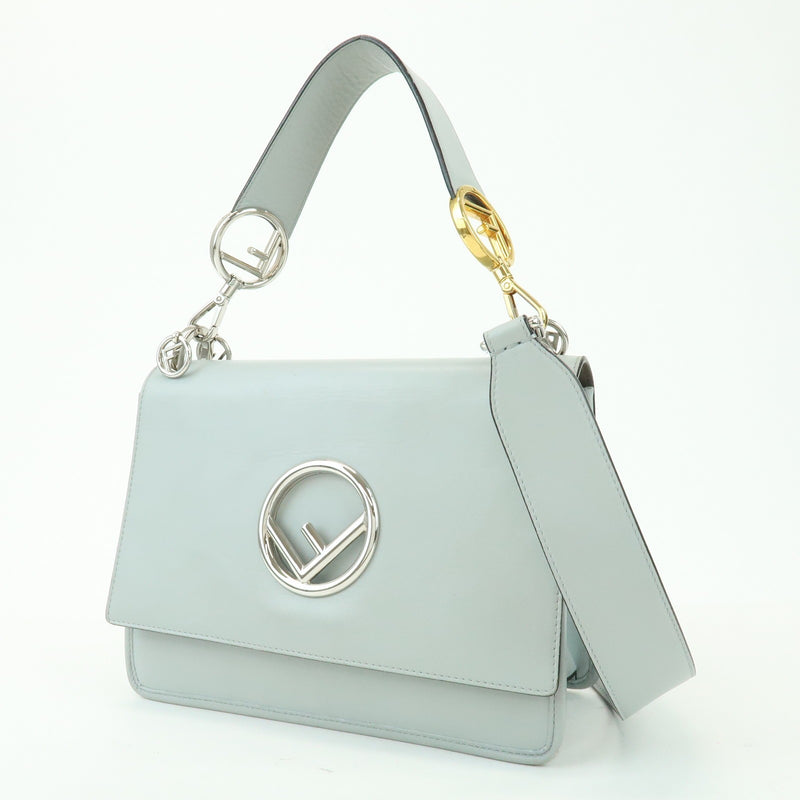 Fendi Kan I F Leather Gray Bag