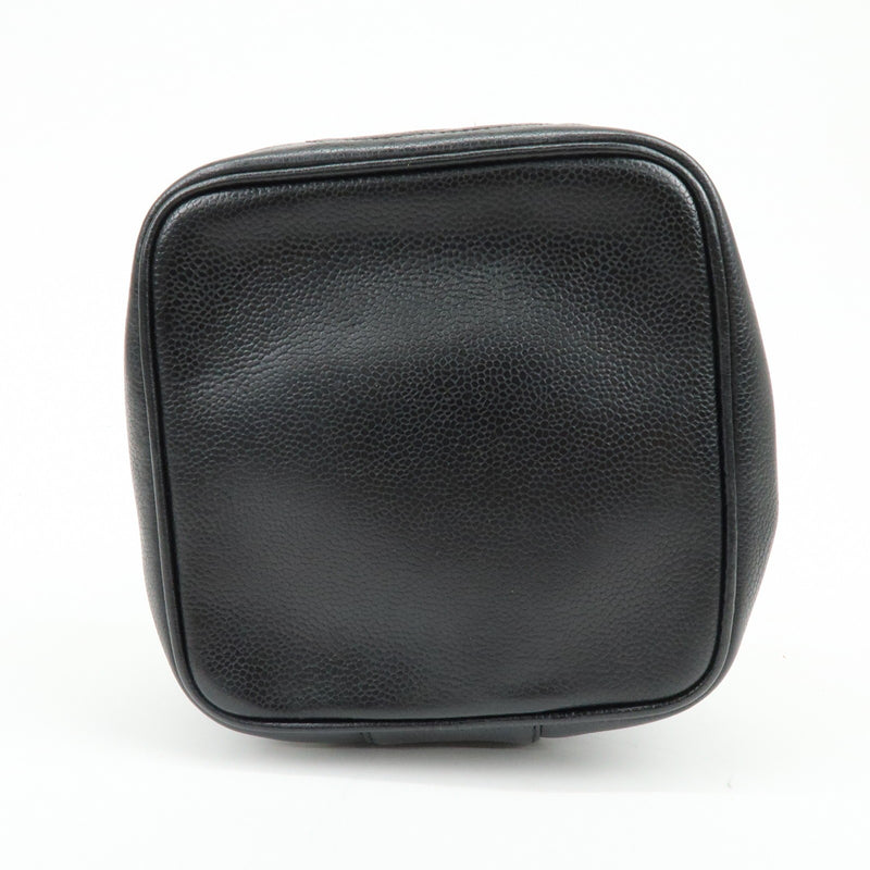 Chanel Vintage Timeless Cosmetic Case Caviar Black Leather Bag