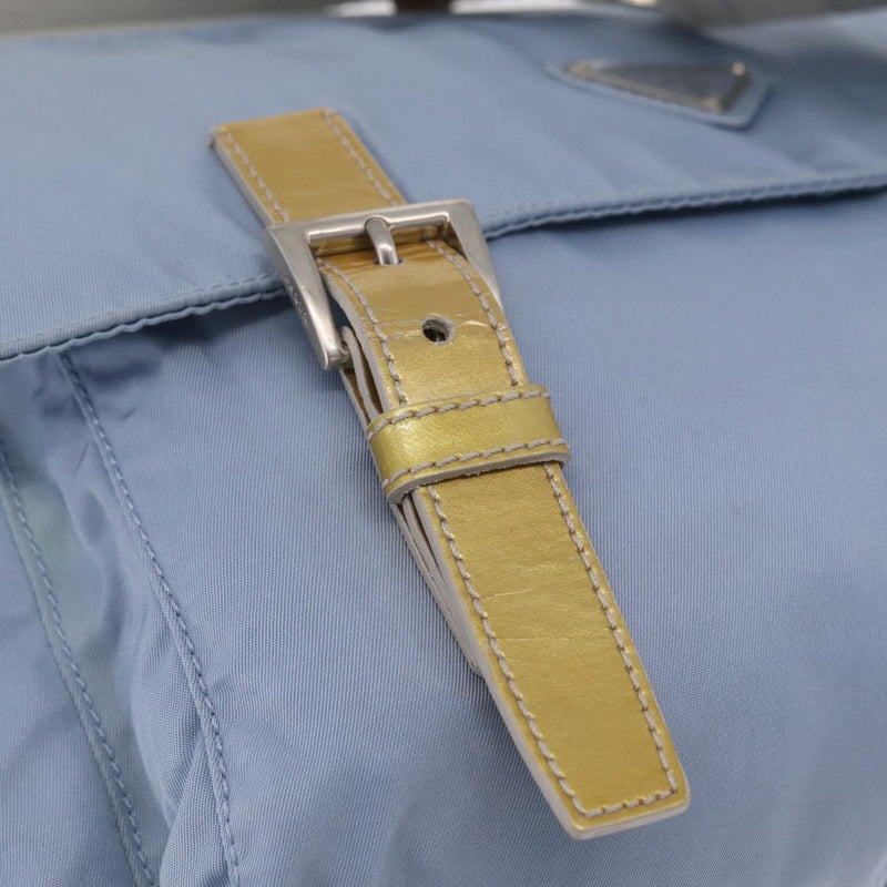 Prada Double Buckle Flap Messenger Re-Nylon Blue