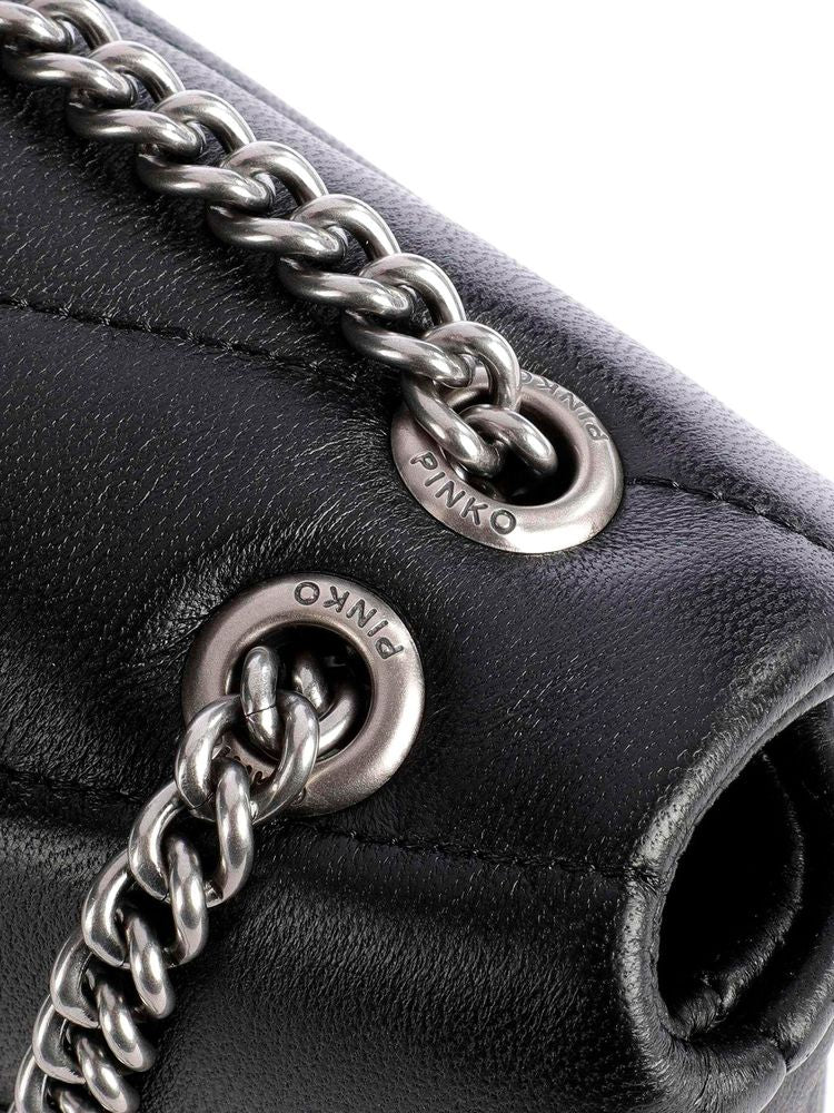 Pinko Love Puff Baby Crossbody Bag — Black
