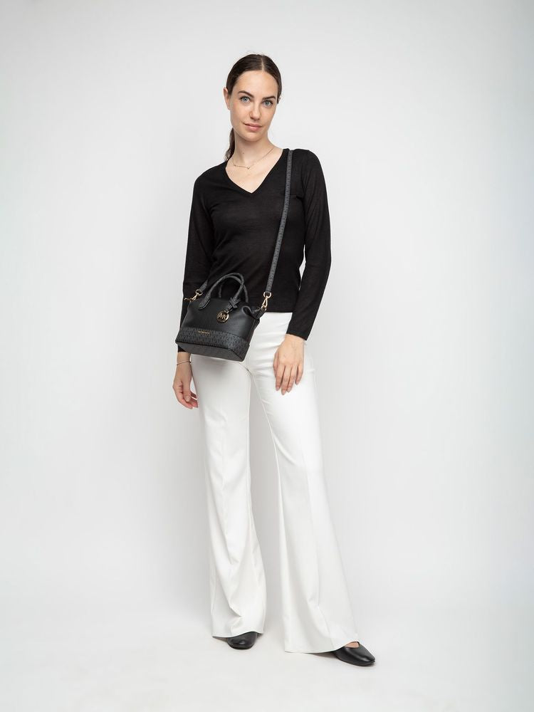 Michael Kors Gigi Tote Bag — Black 89.coated Canvas