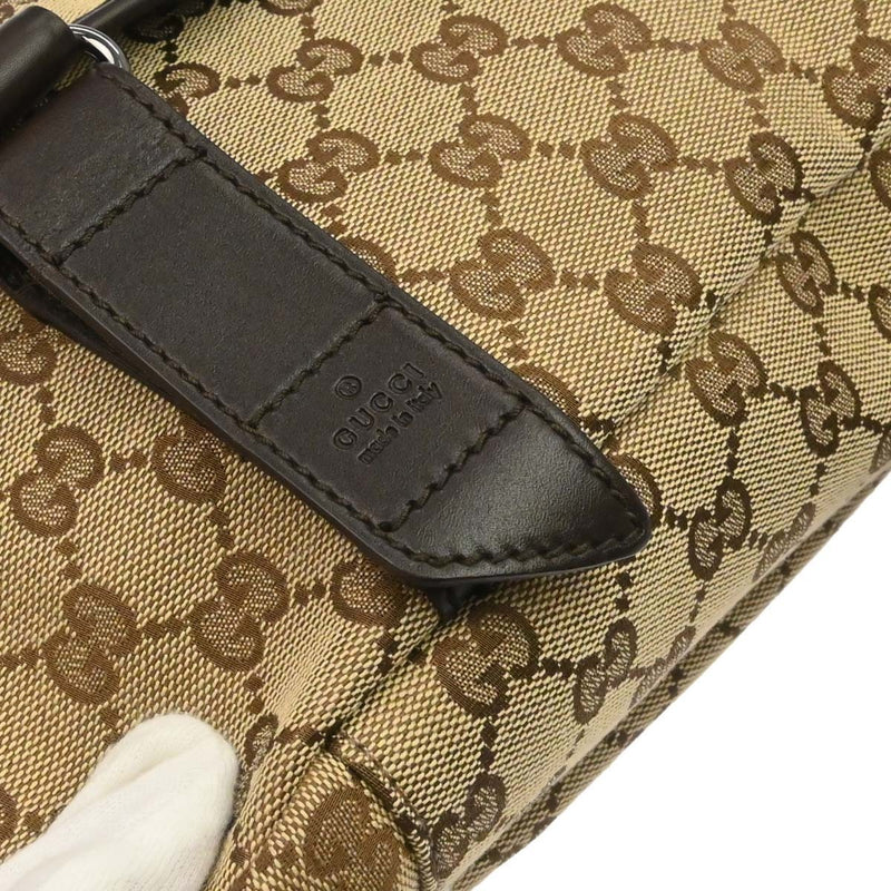 Gucci Buckle Messenger Gg Canvas Beige