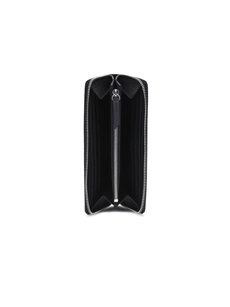 Maison Margiela Embossed Calf Leather Wallet — Black Bos Taurus