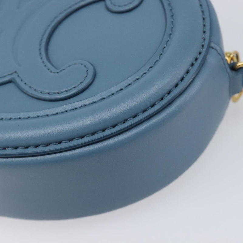 Celine Triomphe Oval Leather Blue Bag