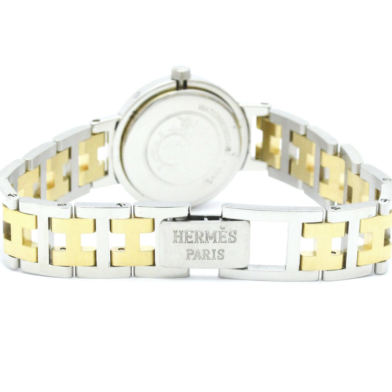 Hermes Clipper Quartz Stainless Steel And Plated Metal Watches