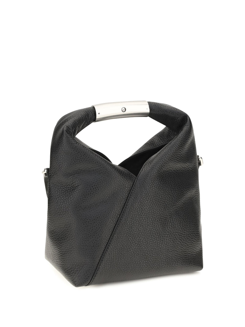 Mm6 Maison Margiela Japanese Mini Shoulder Bag — Black Calf Leather