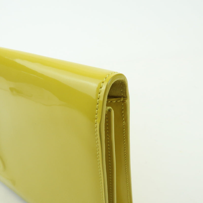 Saint Laurent Belle De Jour Clutch Patent Yellow Patent_leather