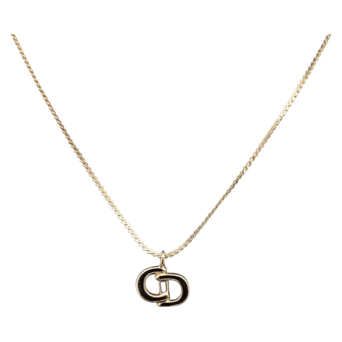 Christian Dior Vintage Cd Pendant Metal Gold Bijoux