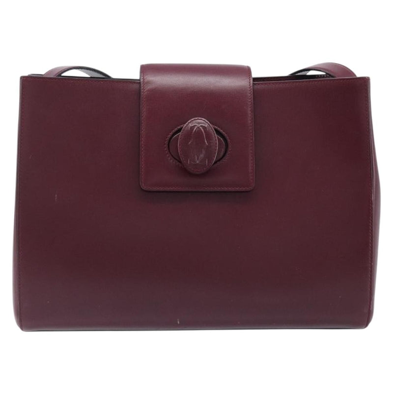 Cartier Must De Leather Burgundy Bag