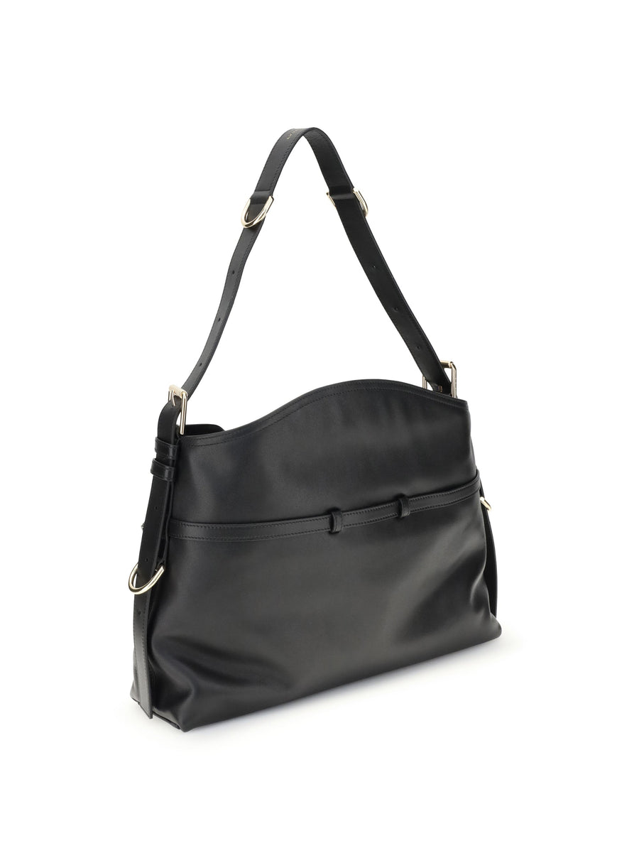 Givenchy Voyou Shoulder Bag — Black Calf Leather