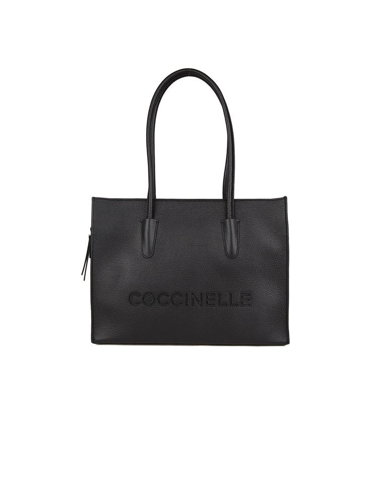 Coccinelle Myrtha26 Shoulder Bag — Black Cowhide