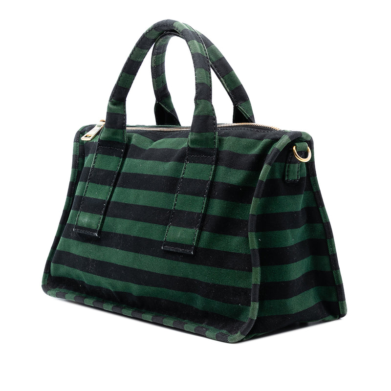Canvas Canapa Righe Striped Satchel - Image 2
