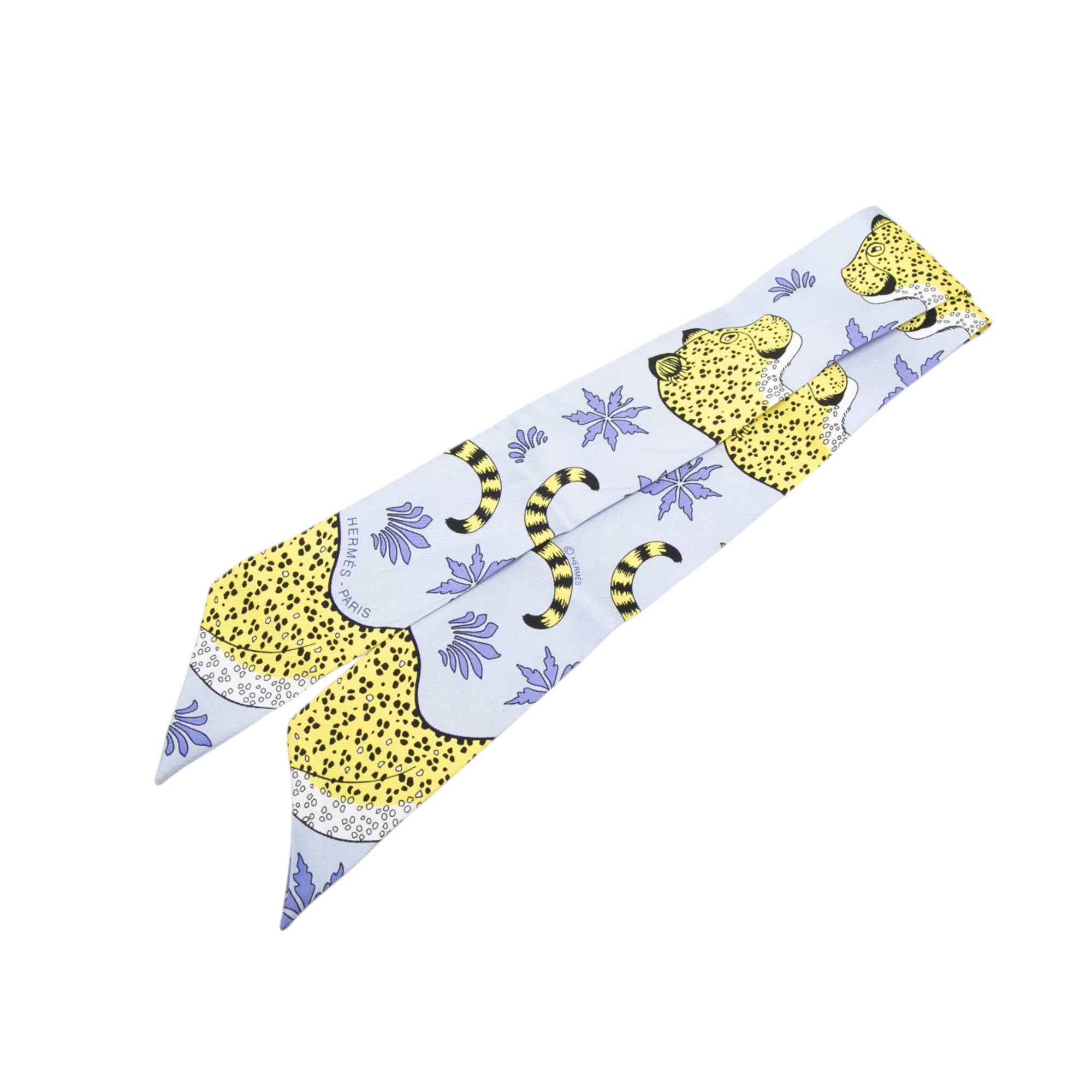 Les Leopards Silk Twilly Scarf - Image 1