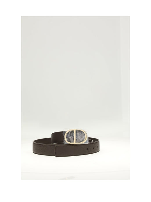 Dior Cd Belt — Brown Calfskin / Metal