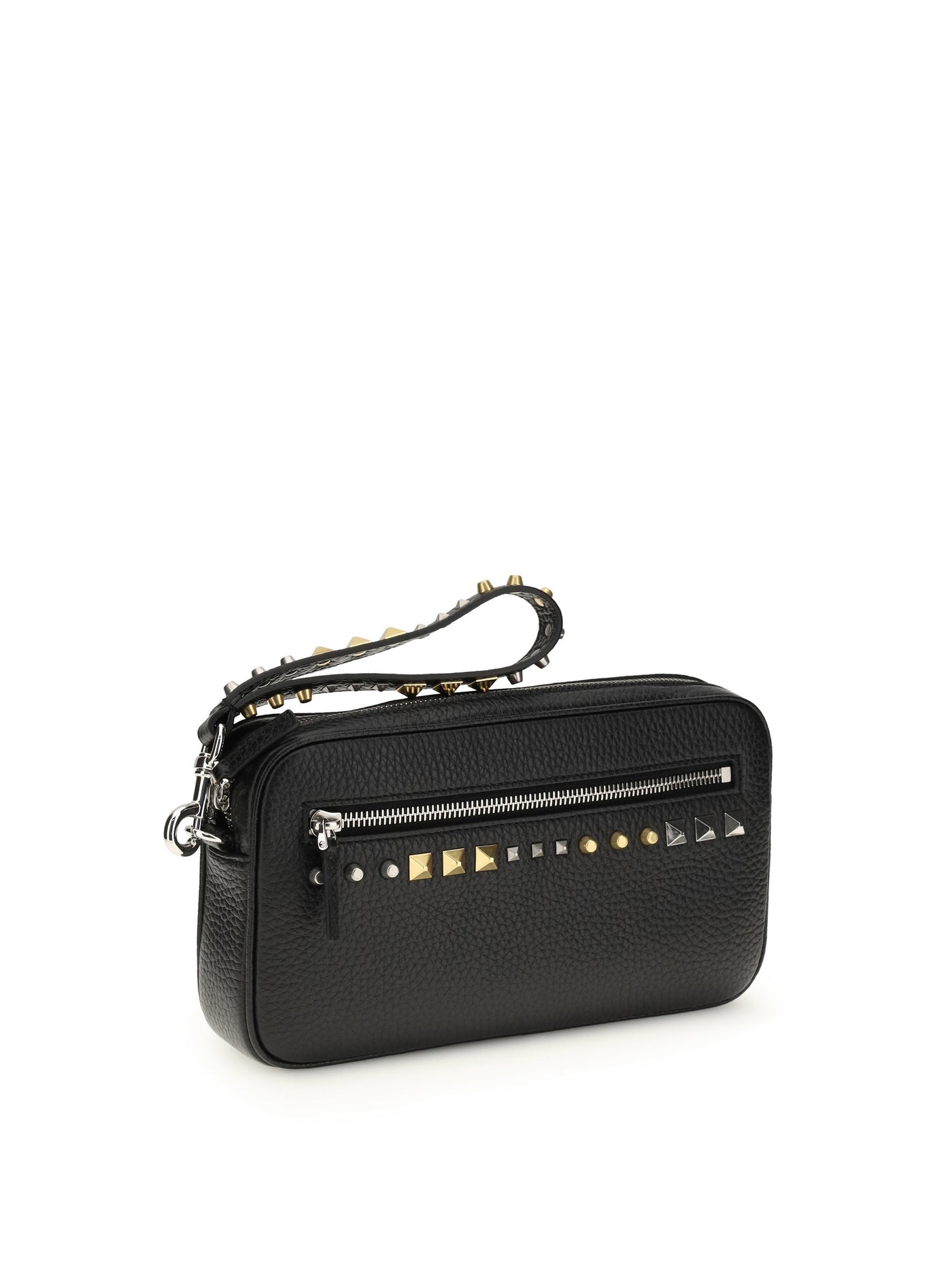 Valentino Garavani Clutch — Black Calf Leather