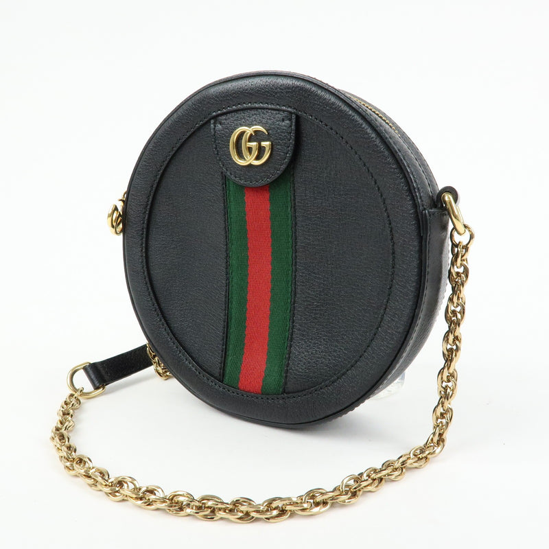 Gucci Ophidia Round Leather Black Bag