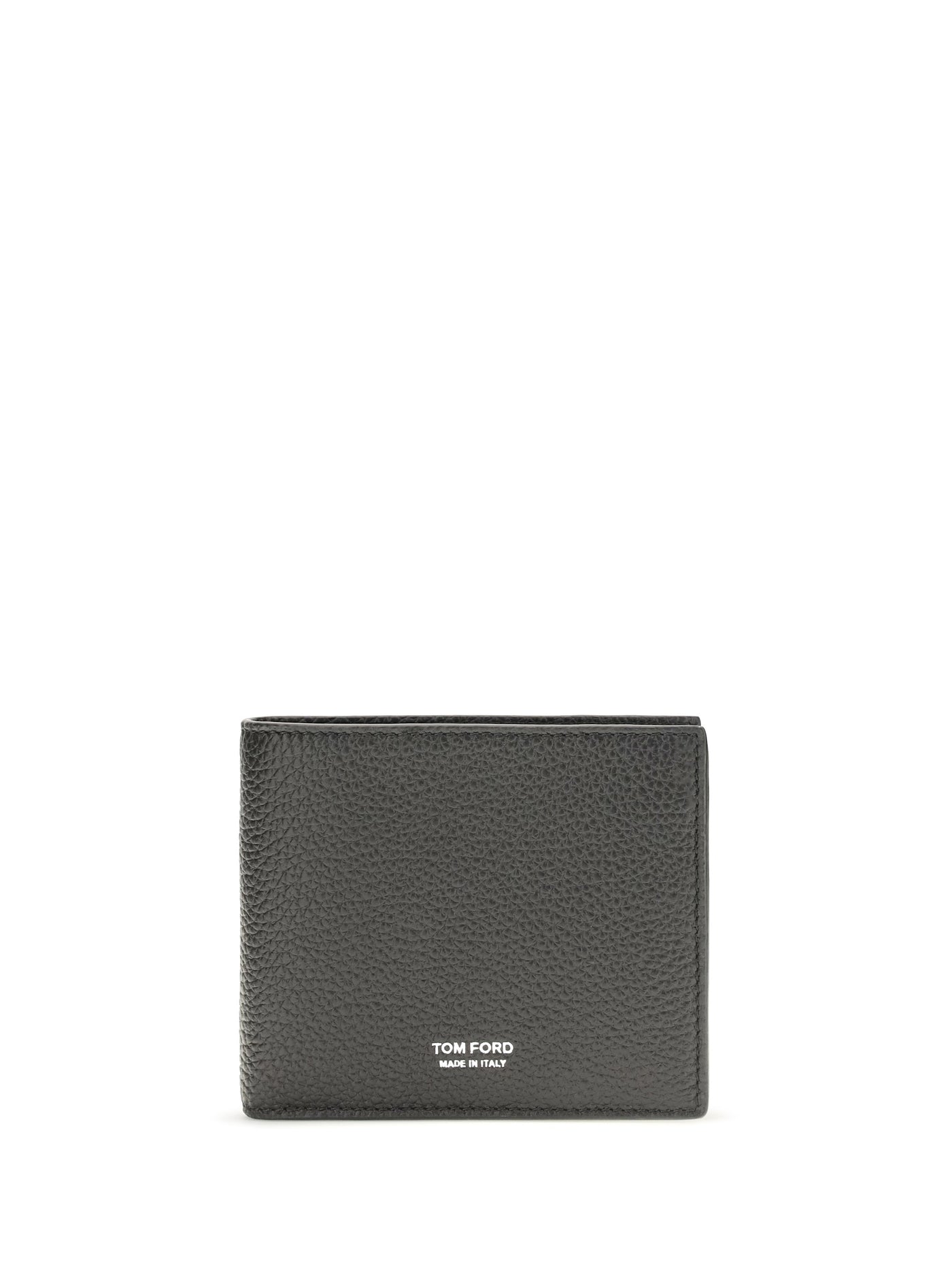 Tom Ford T Line Bifold Wallet — Black Calf Leather Bos Taurus