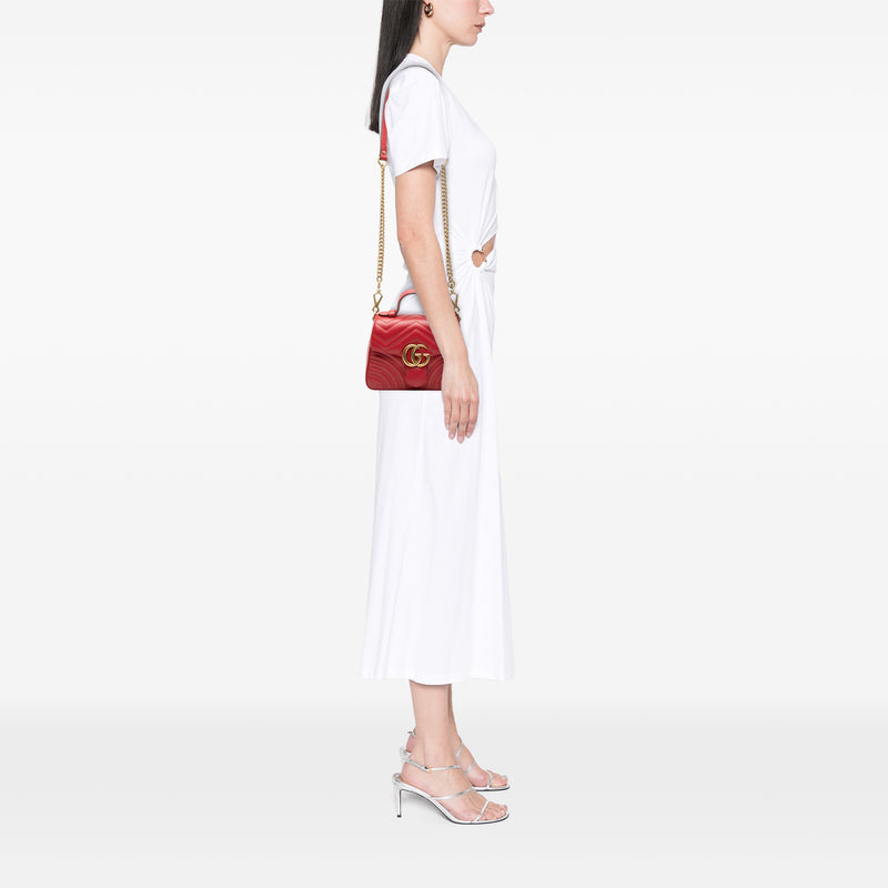 Mini GG Marmont Matelasse Leather Top Handle Bag - Image 7