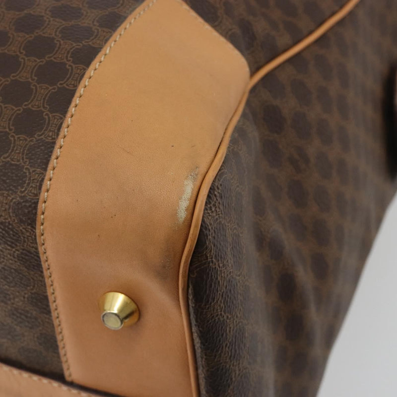Celine Boston C Macadam Canvas Brown Bag
