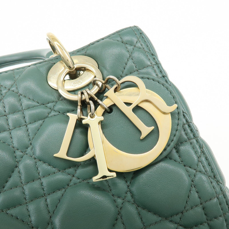 Christian Dior Lady Green Leather Bag