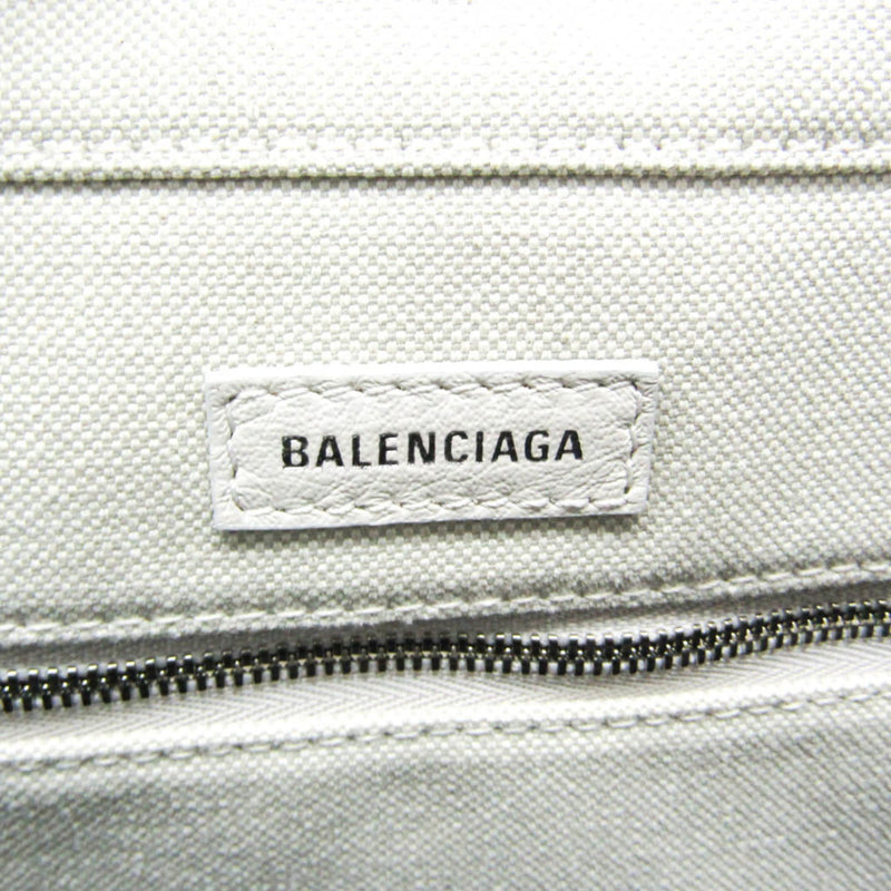 Balenciaga Everyday 2.0 North South Canvas And Leather White Bag