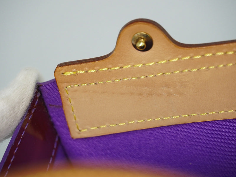 Louis Vuitton Stanton Monogram Vernis Purple Leather Bag