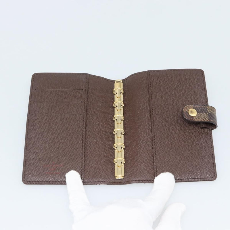 Louis Vuitton Ring Agenda Cover Damier Brown Canvas Bag