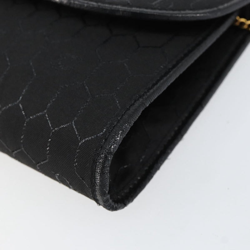 Christian Dior Vintage Honeycomb Canvas Black Bag