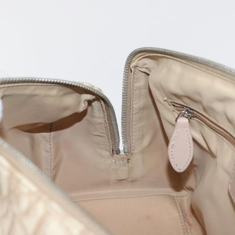 Christian Dior Vintage Trotter Romantique Zip Diorissimo Coated Canvas Beige Bag