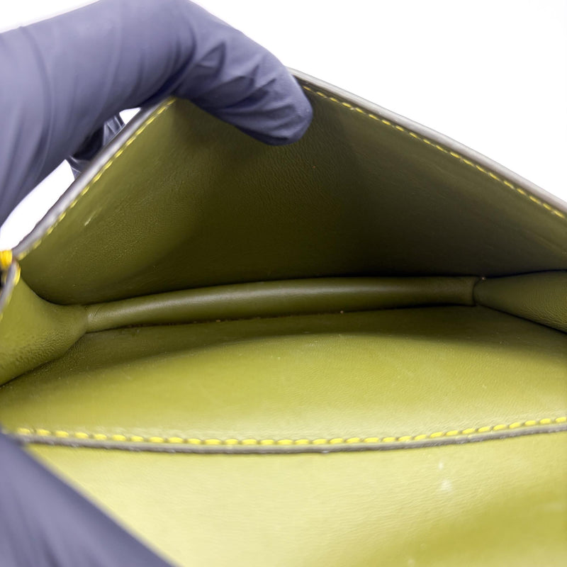 Burberry Title Pocket Leather Green Calfskin Bag