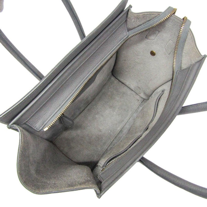 Celine Luggage Smooth Leather Gray Bag