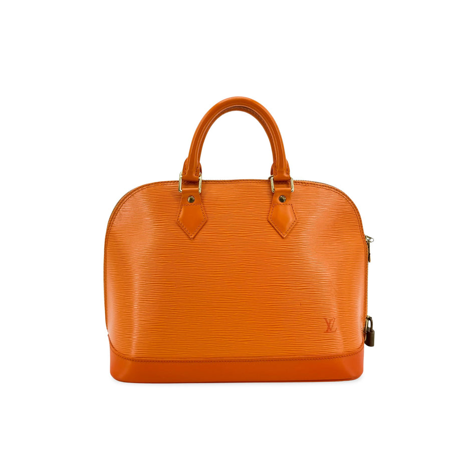 Louis Vuitton Alma Epi Leather Orange Bag