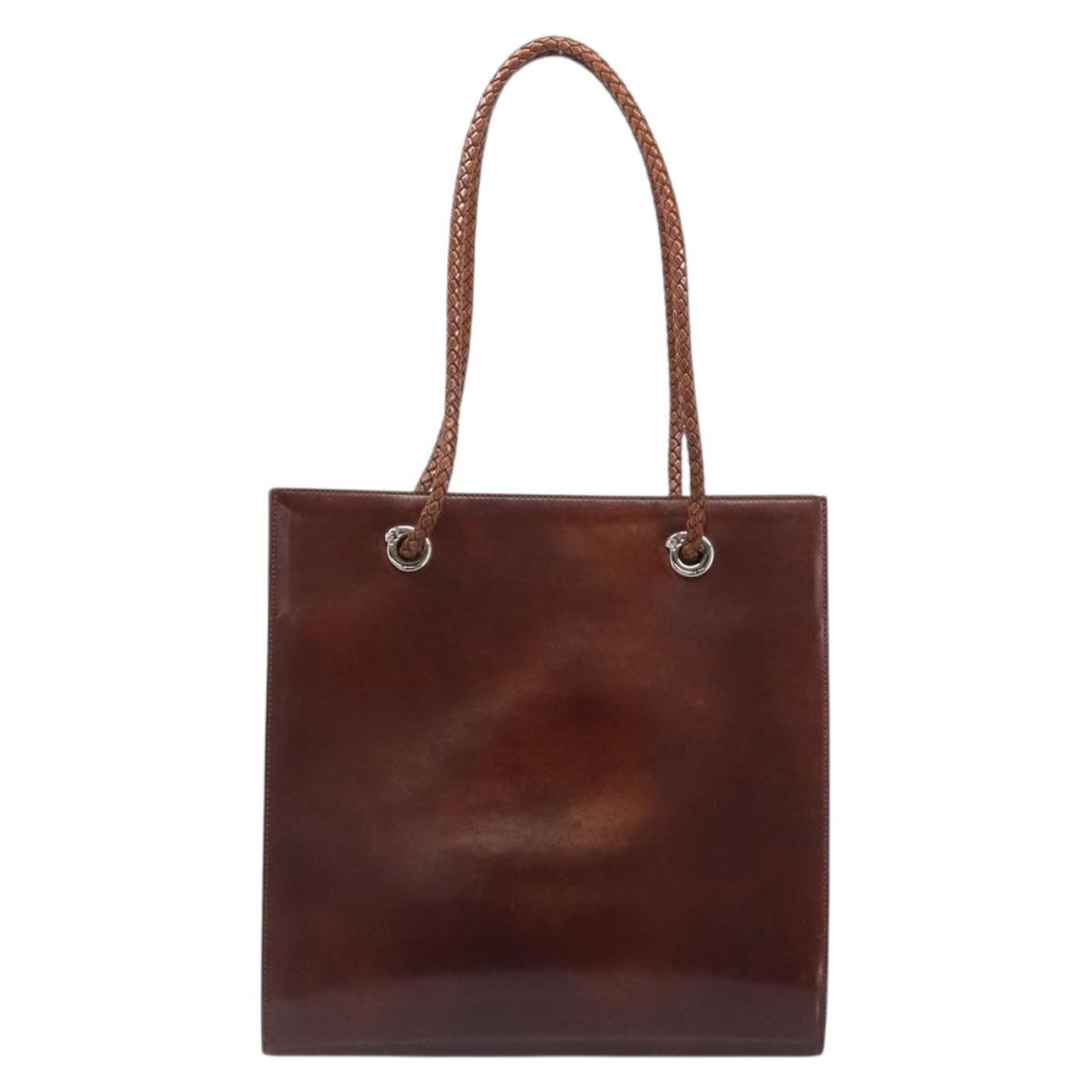 Cartier Panthère Patent Leather Brown Patent_leather Bag