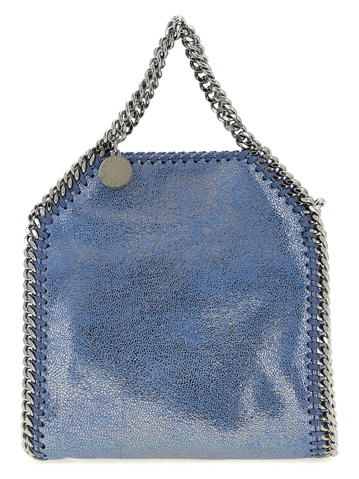 Stella Mccartney Mini Bag — Blue Eco Shiny Dotted Chamois