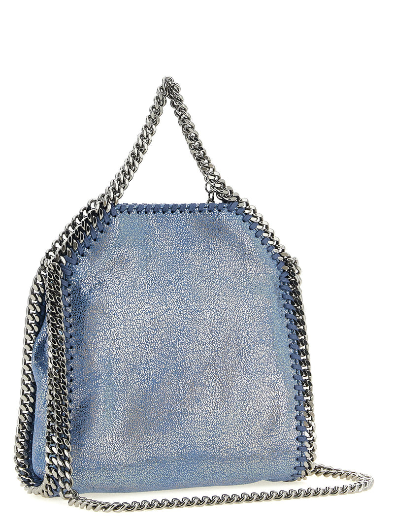Stella Mccartney Mini Bag — Blue Eco Shiny Dotted Chamois