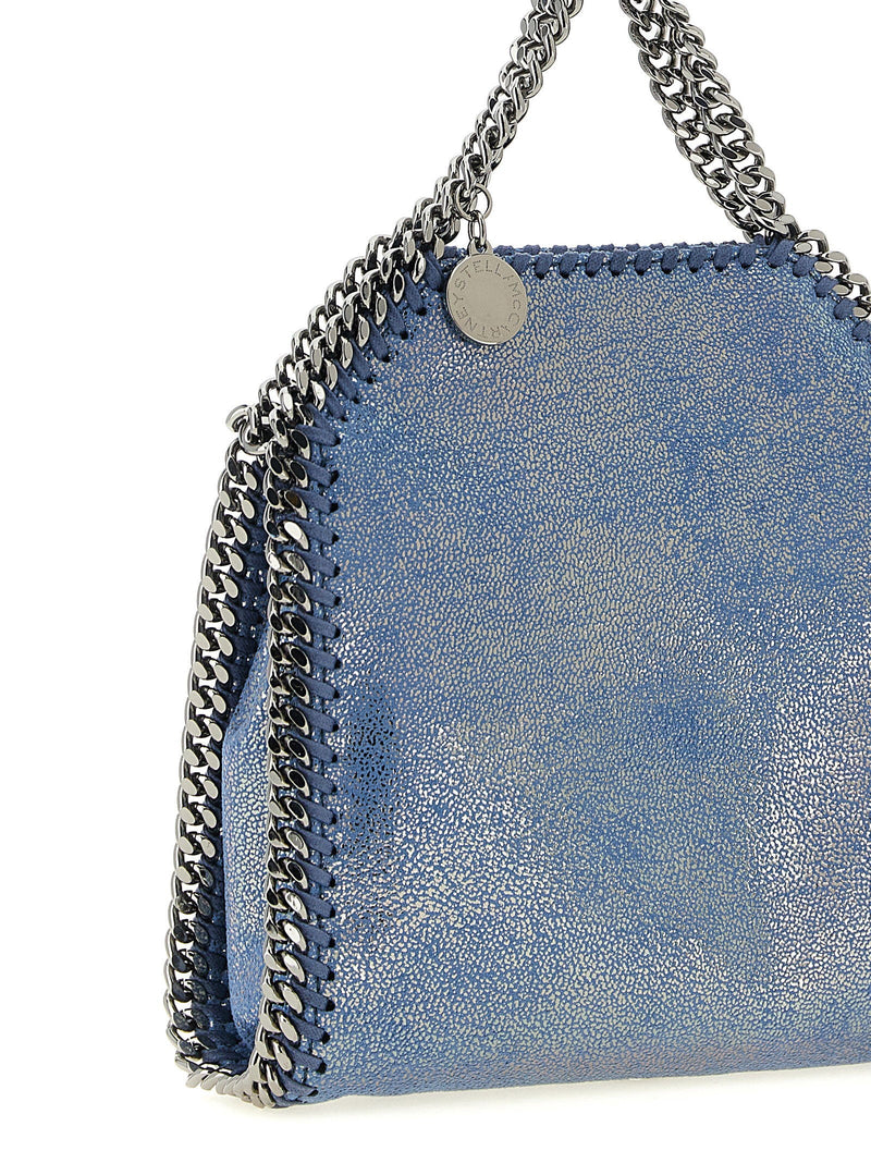 Stella Mccartney Mini Bag — Blue Eco Shiny Dotted Chamois